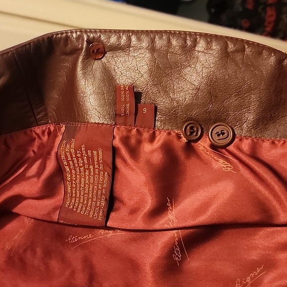 SZ 6 ETIENNE AIGNER LEATHER JACKET, BROWN. GREAT SHAPE - Picture 10 of 15